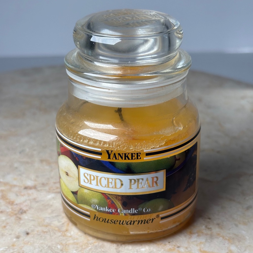 Yankee Candle Spiced Pear 3.7 oz Yellow Housewarmer Small Jar Candle 138463